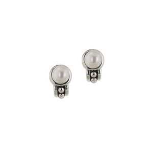 Honora Sterling Silver 7.5-8MM White Freshwater Cultured Pearl Pallini Earrings